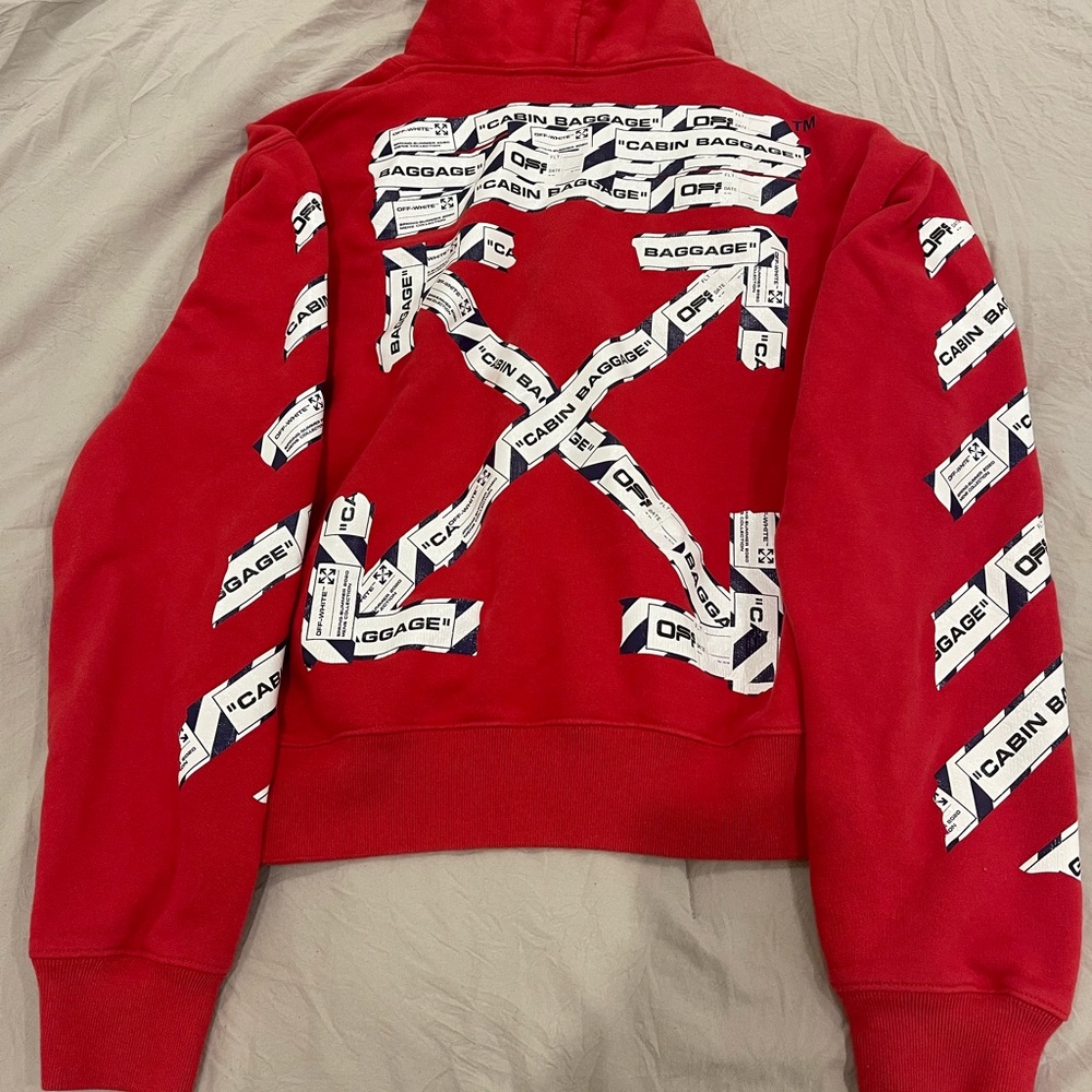 Off White Airport Tape Arrows Diag Over Hoodie